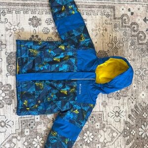Columbia Kids' Blue Jacket with Yellow Lining